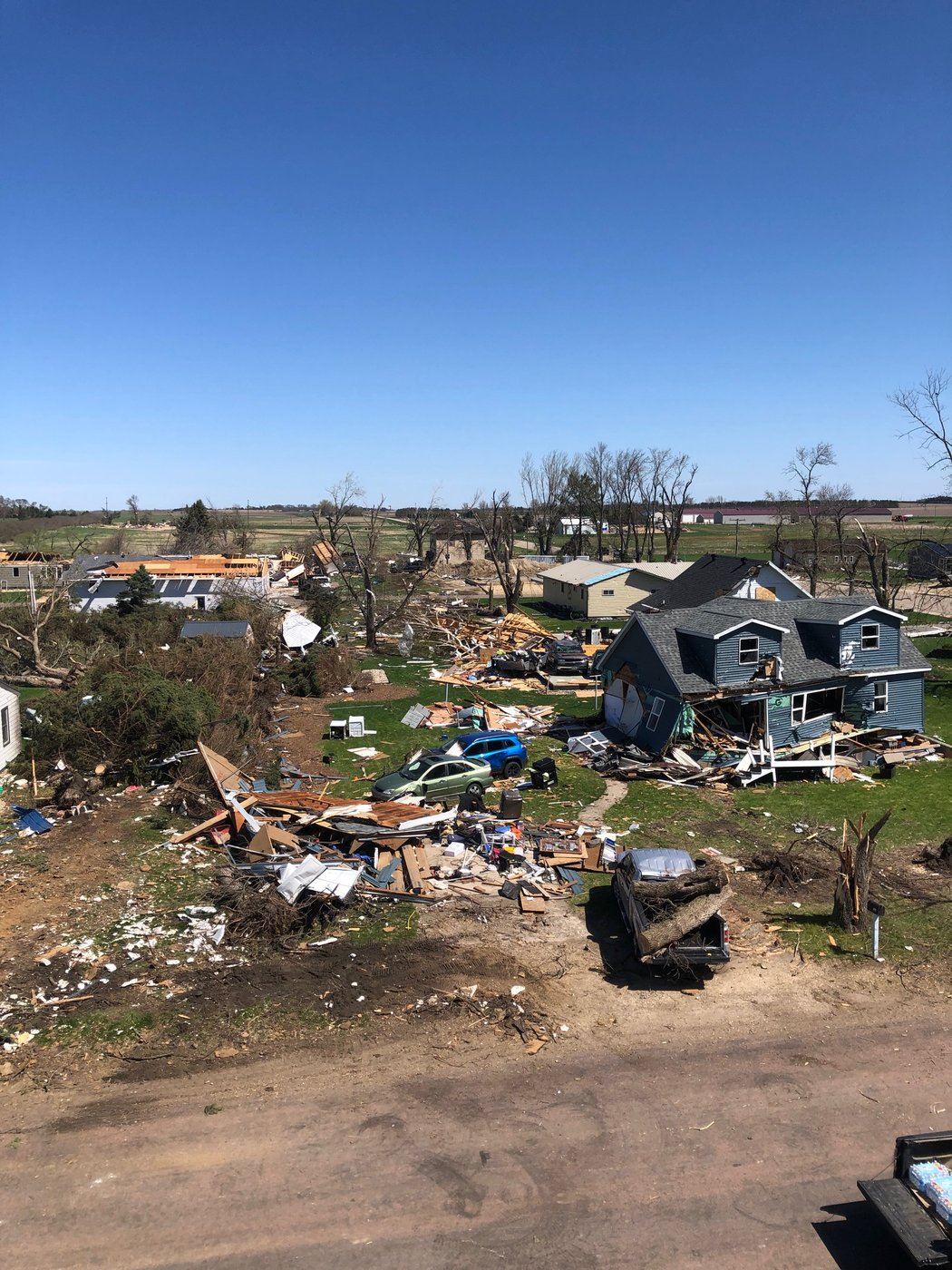 Tornado aftermath and structural loss